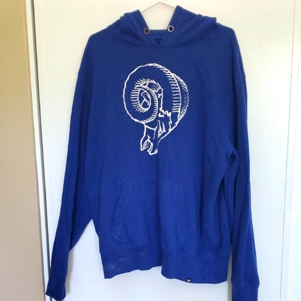 47 Brand Blue Sweatshirt with Ram Graphic Men Or Women Size XL